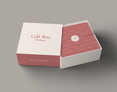 Free - Gift Box Mockups
