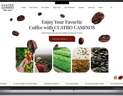 CUATRO CAMINOS Coffee Estate | Web Re-Design