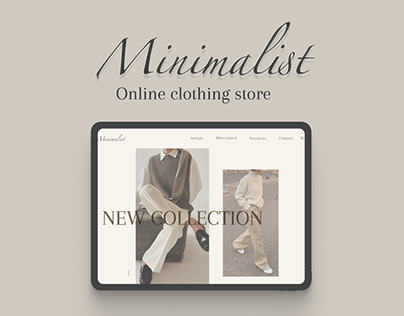 Landing page for clothing store