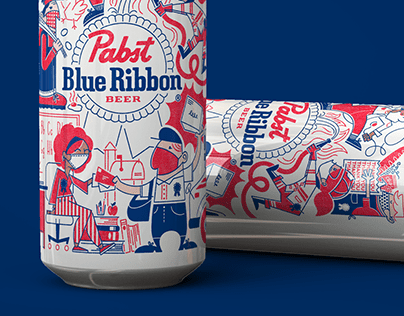 Pabst Blue Ribbon Art Can Contest Entries
