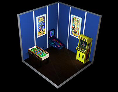 Isometric Arcade Room