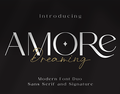 Amore Dreaming Font Duo