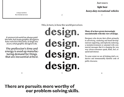 Opracowanie typograficzne Manifestu Kena Garlanda.
