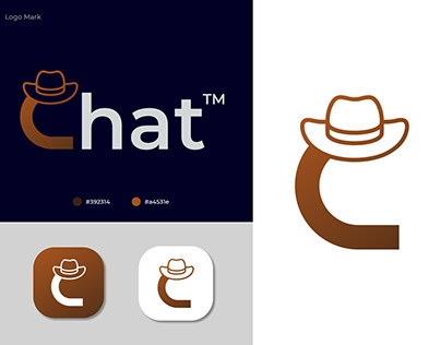 Letter C Gentlemen Hat Logo Design Vector