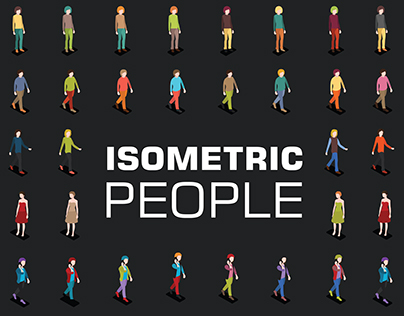 Isometric 3d People