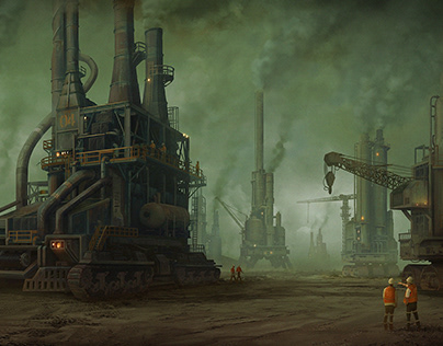 Moving factories in the wasteland