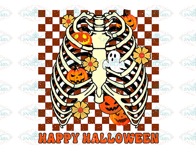 Checkered Skeleton Halloween Png