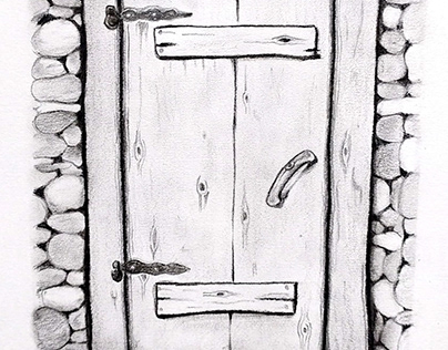 Wooden Village Door