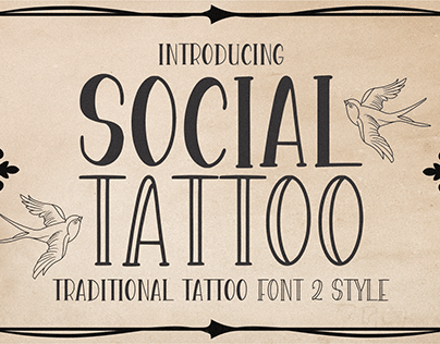 Social Tattoo - Free Font