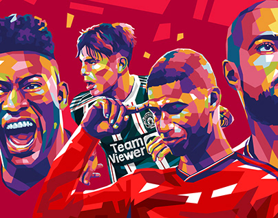 Project thumbnail - Manchester United 2023/2024 Illustrations