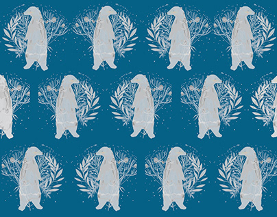 Polar Bear Wrapping Paper Pattern