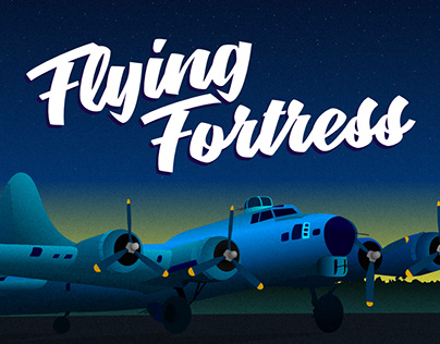 B-17 "Flying Fortress" vector illustration