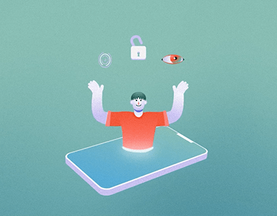 Infographic-style iPhone motion graphics advertisement