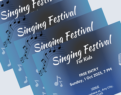 Poster Design for Singing Festival| Poster Design
