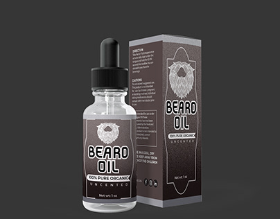 Men's Beard Oil Label & Packaging Design