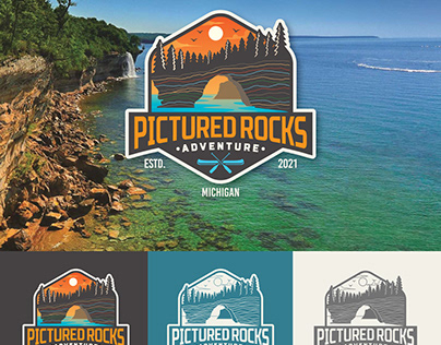 Pictured Rocks Adventure Logo Design