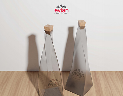EVIAN Crystal drop | Blender 3D design