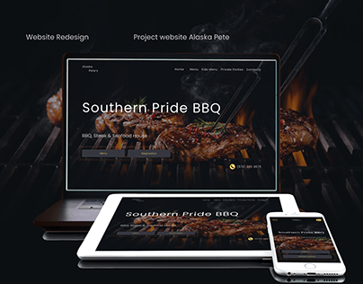 Redesign of the website of the Barbeque Restaurant