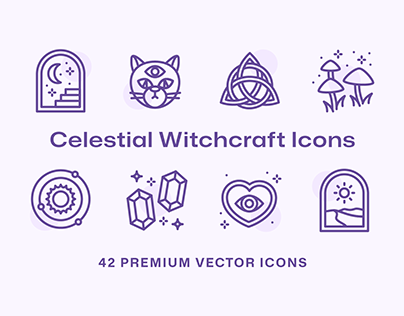 42 Celestial Witchcraft Icons