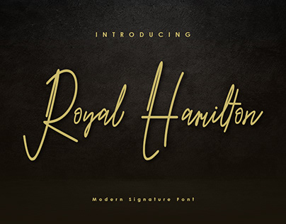 Project thumbnail - Royal Hamilton - Signature Font