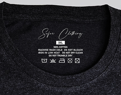 Neck label design for T-shirt
