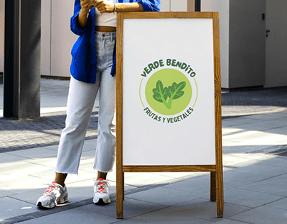 Logo Circular Tienda de Vegetales Verde