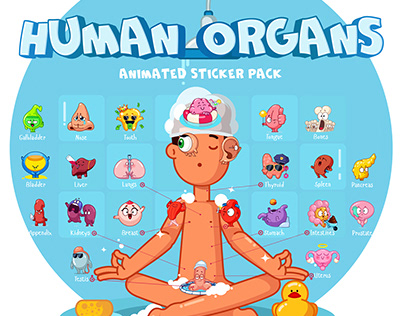 Animated Stickers Pack 'Human Organs'