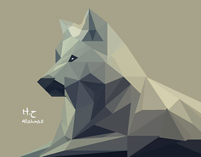 Wolf- Geometric Art Style