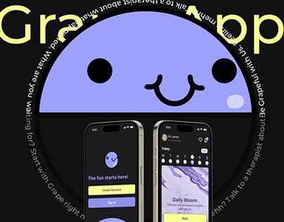 Grape | Mental Health Mobile App | UX/UI