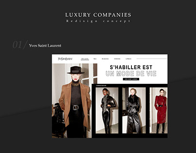 Refontes sites de luxe : YVS, Chanel,Dior, Fendi