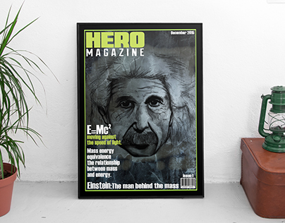 Hero Magazine cover (Einstein illustration)
