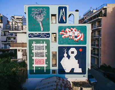 'Reminder' Mural for Art Walk 3 in Patras, Greece