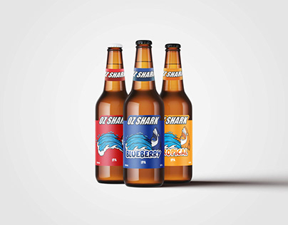 Oz Shark Beer Label Design