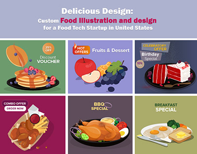 Food Illustration | Design | Branding for Food Tech