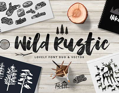 Wild Rustic Font Duo