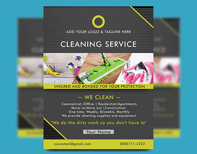 Easy to Edit Cleaning Service Flyer Template