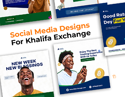 Social media designs for Khalifa Exchange