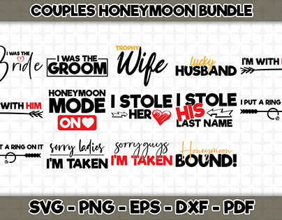 Couples Honeymoon - SVG Cutting Files