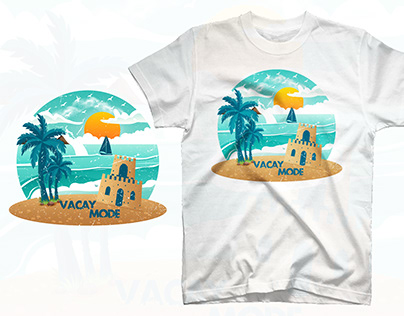 Vacay mode beach t shirt design