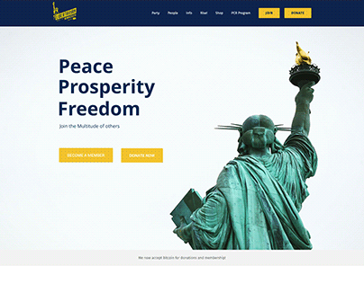 Libertarian Party of MN Homepage Design