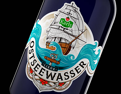 Karls Ostseewasser Liquor - Label Design