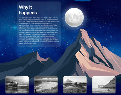 Moon and Tide. Landing Page