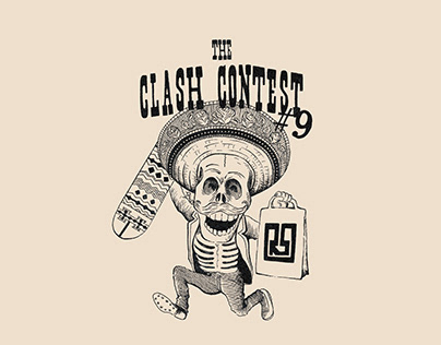 Skateboard contest poster . The Clash Contest #9
