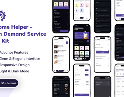 Home Helper On-Demand Service App UI Kit