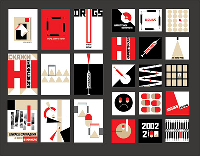Posters in the style of constructivism