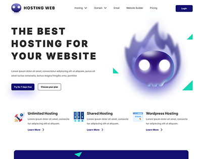Landing Page for a HOSTING WEB