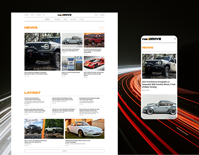 THE DRIVE - redesign of news site