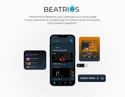 BEATRIOS Music Application-Redesign - UI/UX Design