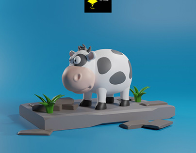 Cute Cow - Ready for 3D Printing