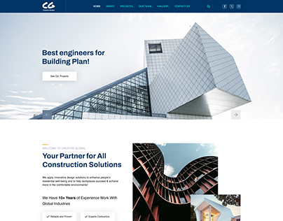 CG Builders Dubai - Website Homepage Design UI